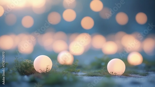 Dreamy Pastel Bokeh with Soft Focus Light Orbs