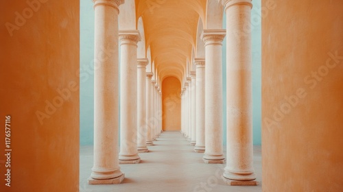 Magnificent archway passage leading through an iconic historical site an impressive architectural structure inviting visitors on a guided cultural heritage photo