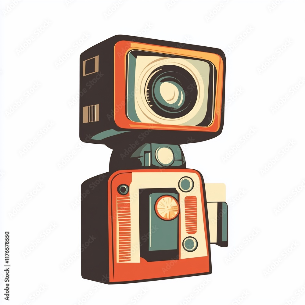 Fototapeta premium Retro camera graphic design.
