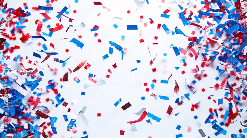 Obraz premium Confetti Explosion Red