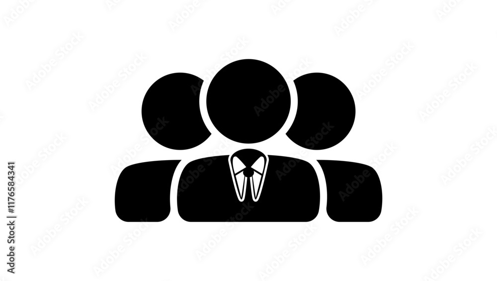group of businessmen, black isolated silhouette suit group of businessmen, black isolated silhouette suit