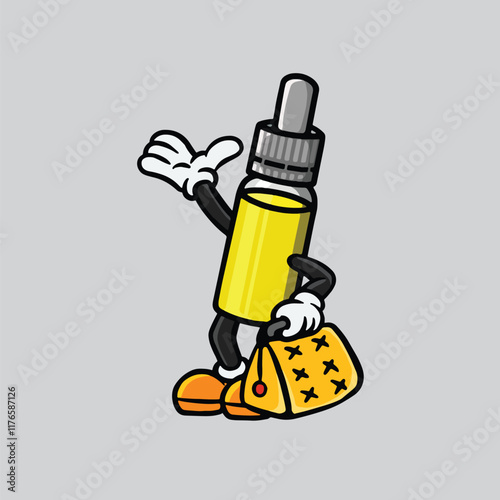 cbd vape weed nugs smoking character cartoon