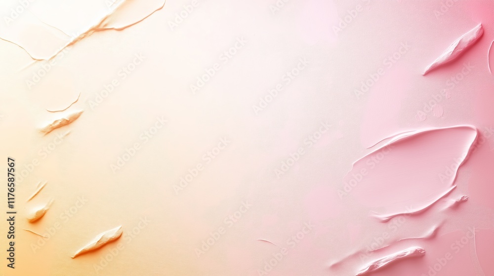 Fototapeta premium Beige bronze pink grainy gradient background pastel noise texture poster backdrop banner design, copy space.