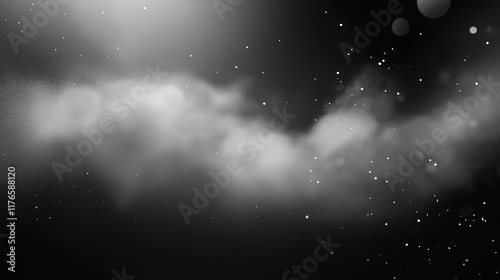 Black noise grain transparent gradient background. Dust effect with Transparent png overlay background.