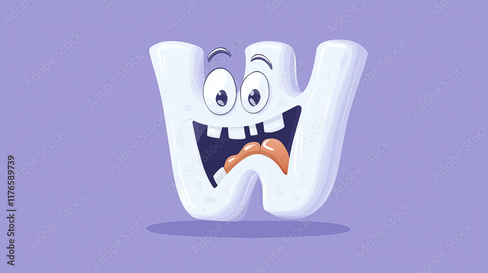 Halloween ghost font, letter W funny boo monster for scary typeface, vector spooky alphabet. Cartoon ghost in shape of letter W for Halloween holiday font or kids spooky type with funny boo characters Halloween ghost font, letter W funny boo monster for scary typeface, vector spooky alphabet. Cartoon ghost in shape of letter W for Halloween holiday font or kids spooky type with funny boo characters