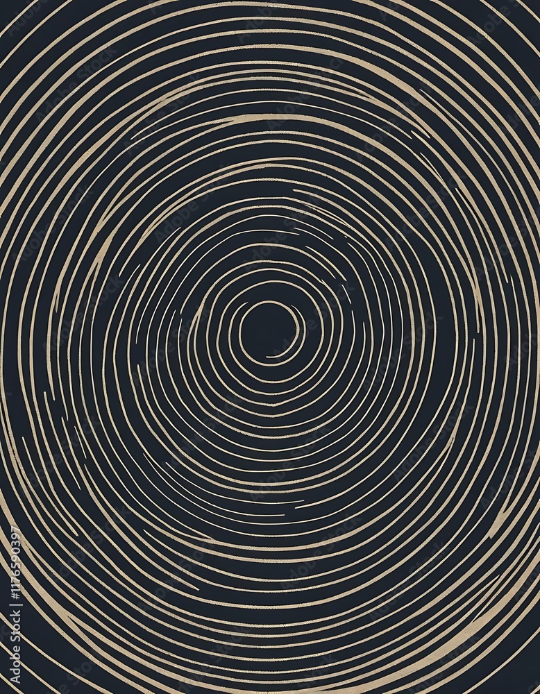 Abstract concentric circles design in beige and dark background Abstract concentric circles design in beige and dark background