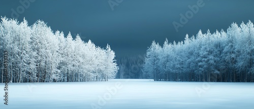 A blanket of frost and ice transforms the landscape into a glistening spectacle, winter time, ice blanket photo