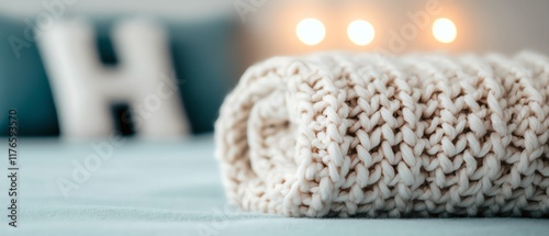 A cozy blanket complements the serenity of quiet winter nights, winter time, serenity blanket photo