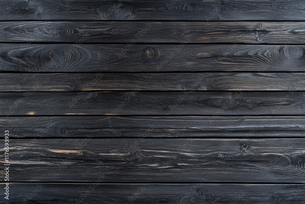 Obraz premium Anthracite gray wooden board facade texture featuring a background with ample copy space