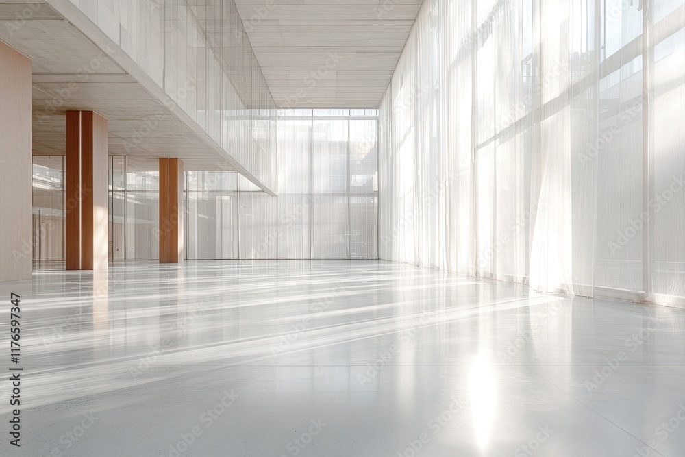 Spacious empty room with large floor-to-ceiling windows offering a panoramic city view, filled with natural light. Spacious empty room with large floor-to-ceiling windows offering a panoramic city view, filled with natural light.