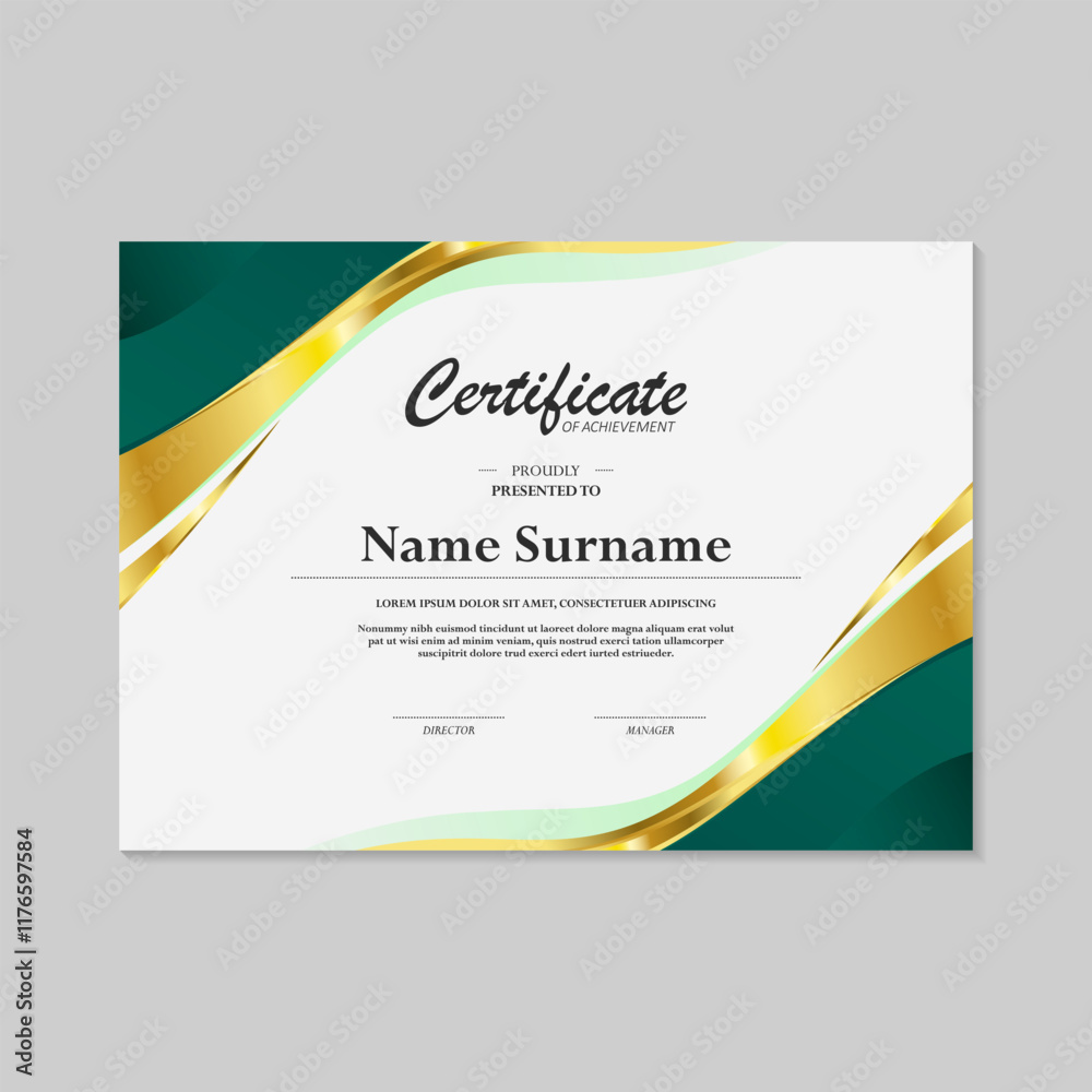 Fototapeta premium luxury gold appreciation certificate design