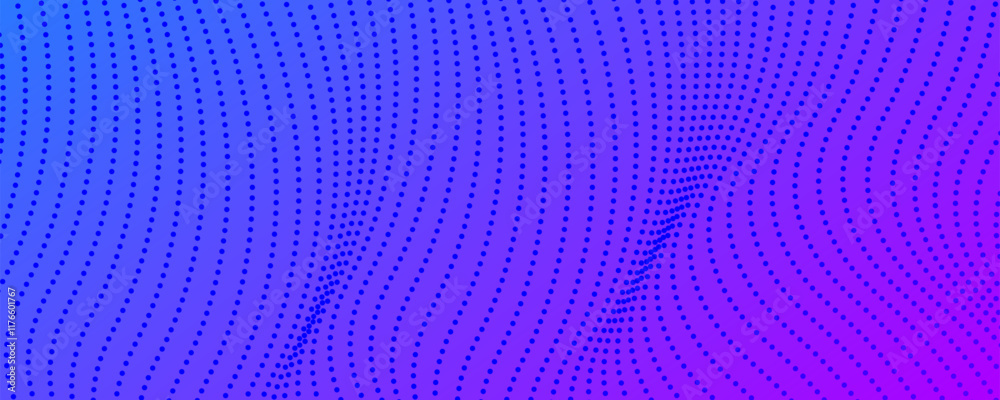 Fototapeta premium Colorful halftone background with flowing dots