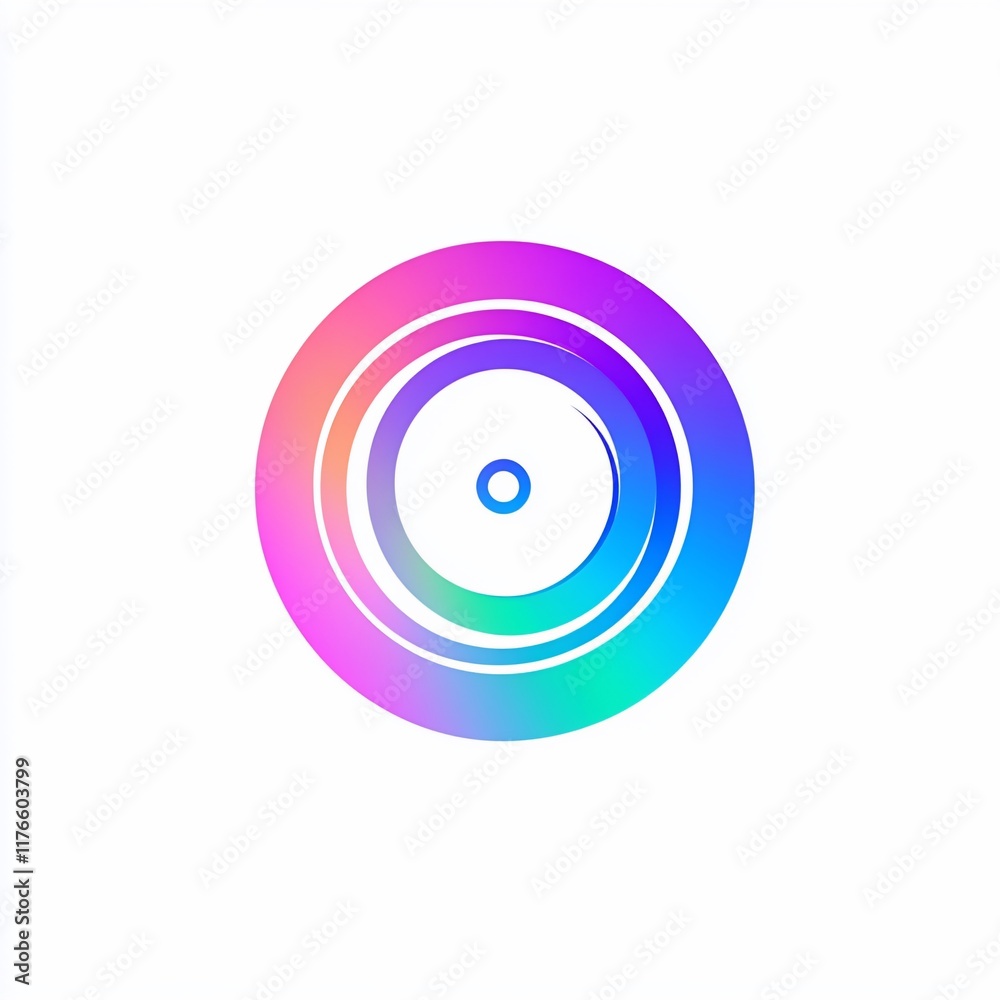 Abstract colorful concentric circles design. Abstract colorful concentric circles design.