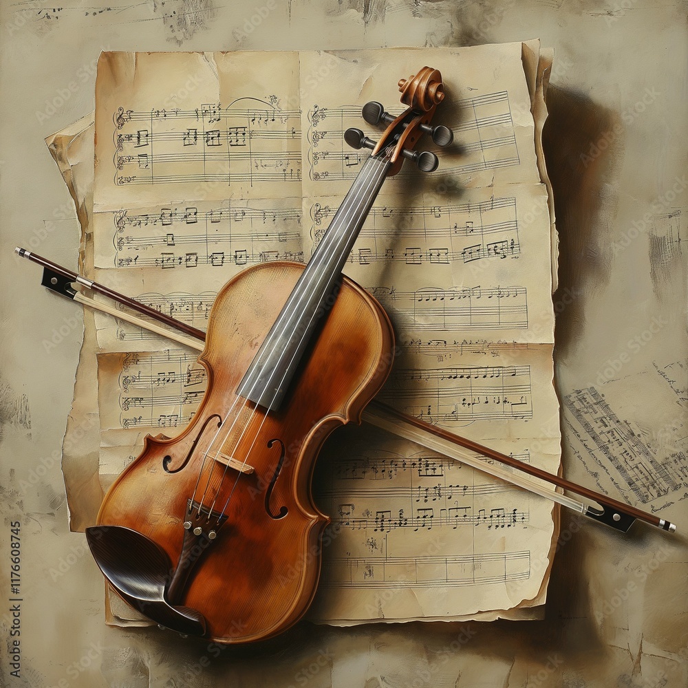Naklejka premium violin