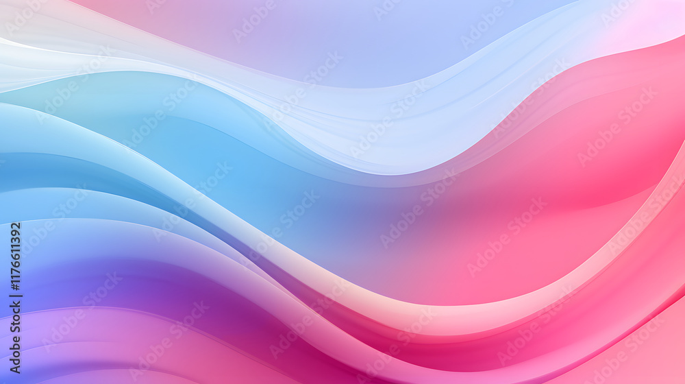 Fototapeta premium Digital colorful soft curves abstract poster web background