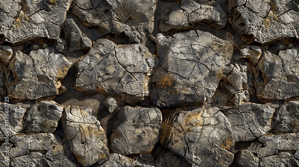 Close up of a rough stone wall with cracks and crevices. Close up of a rough stone wall with cracks and crevices.