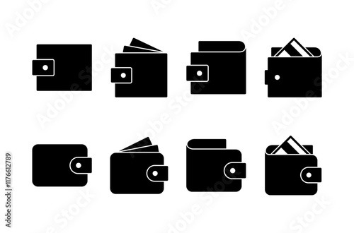 Wallet Icon vector isolated on white background. money wallet icon