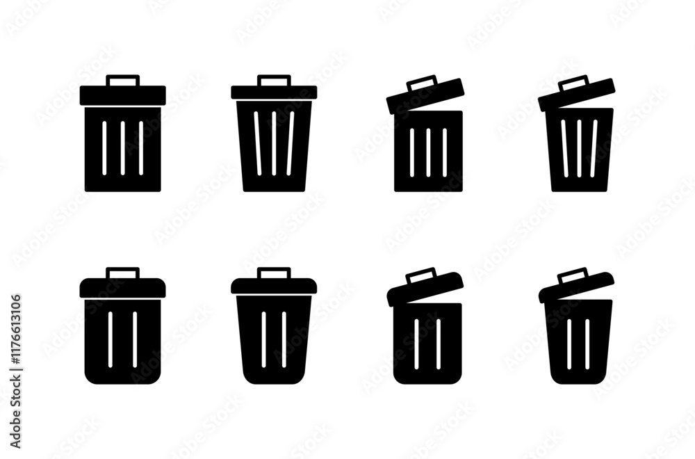 Trash icon vector isolated on white background. trash can icon. Delete icon vector Trash icon vector isolated on white background. trash can icon. Delete icon vector
