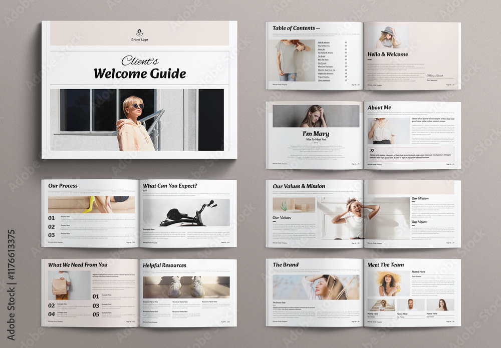 Packet Layout Design Welcome Packet Template Design Magazine Layout Landscape Stock Template ...