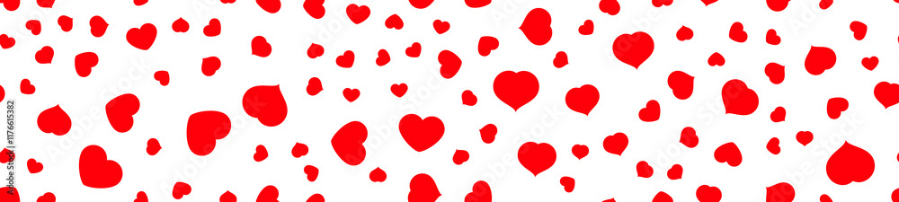Red heart seamless pattern Red heart seamless pattern