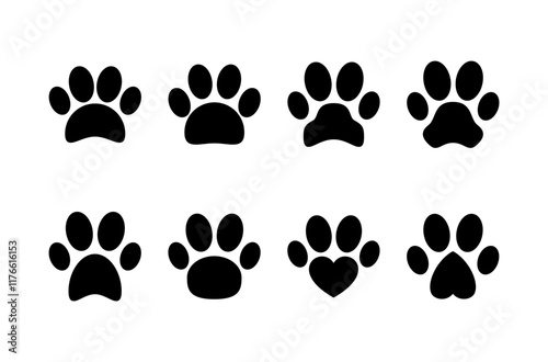 Paw icon vector isolated on white background. Paw Print icon