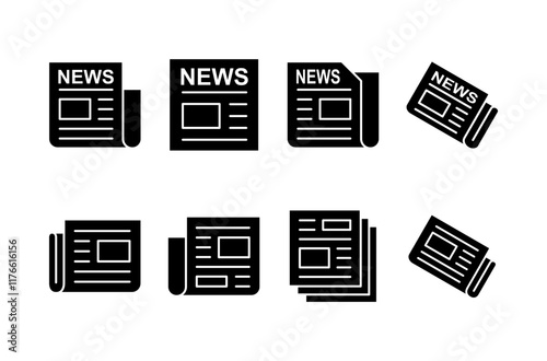 Newspaper icon vector isolated on white background. news paper icon vector