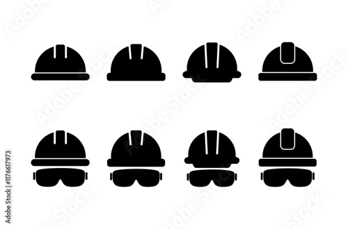 Helmet icon vector isolated on white background. Motorcycle helmets. Racing helmet. construction helmet icon. Safety helmet