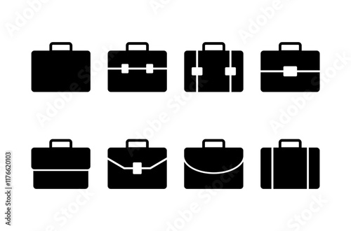 Briefcase icon vector isolated on white background. Briefcase vector icon