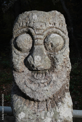 stone face of a person
