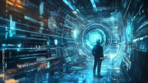 Cybersecurity Digital Technology Security 3D Illustration