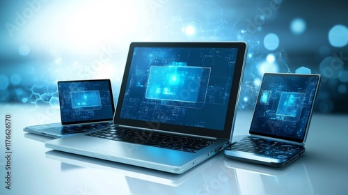 Cybersecurity Digital Technology Security 3D Illustration