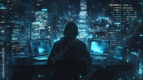 Cybersecurity Digital Technology Security 3D Illustration