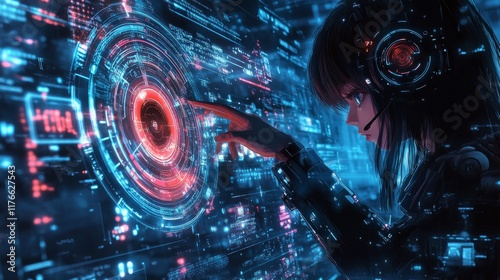 Cybersecurity Digital Technology Security 3D Illustration