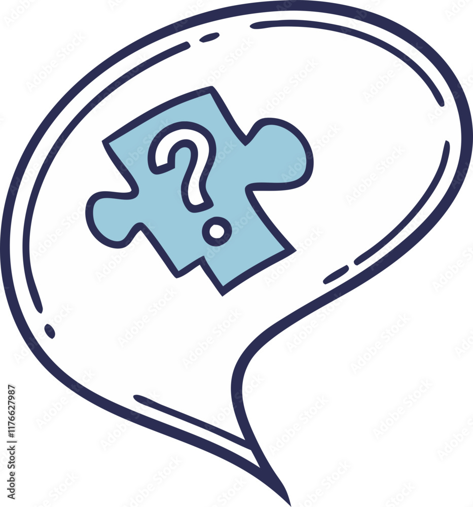 question mark puzle on bubble question mark puzle on bubble