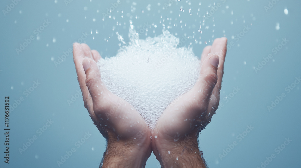 Pure Cleansing Hydration: Hands cupping a burst of refreshing water, symbolizing purity, cleanliness, and the revitalizing power of hydration. Pure Cleansing Hydration: Hands cupping a burst of refreshing water, symbolizing purity, cleanliness, and the revitalizing power of hydration.