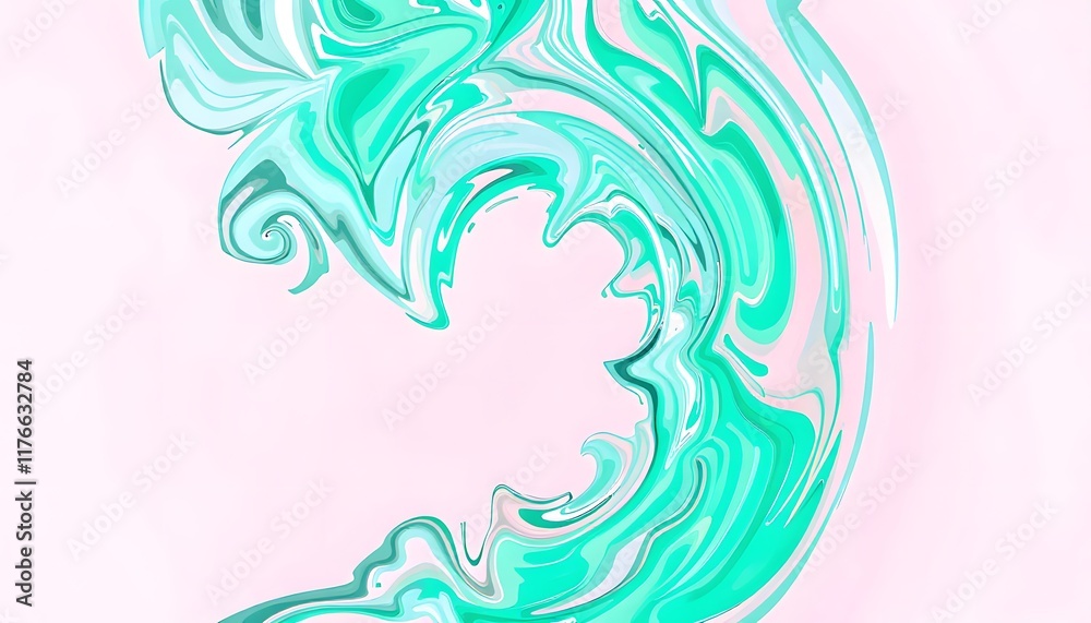 Sublime Swirls of Color: A Captivating Abstract Art Piece in Aquatic Hues Sublime Swirls of Color: A Captivating Abstract Art Piece in Aquatic Hues
