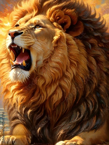 portrait of a lion