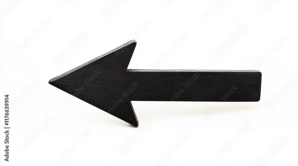Fototapeta premium Black directional arrow isolated
