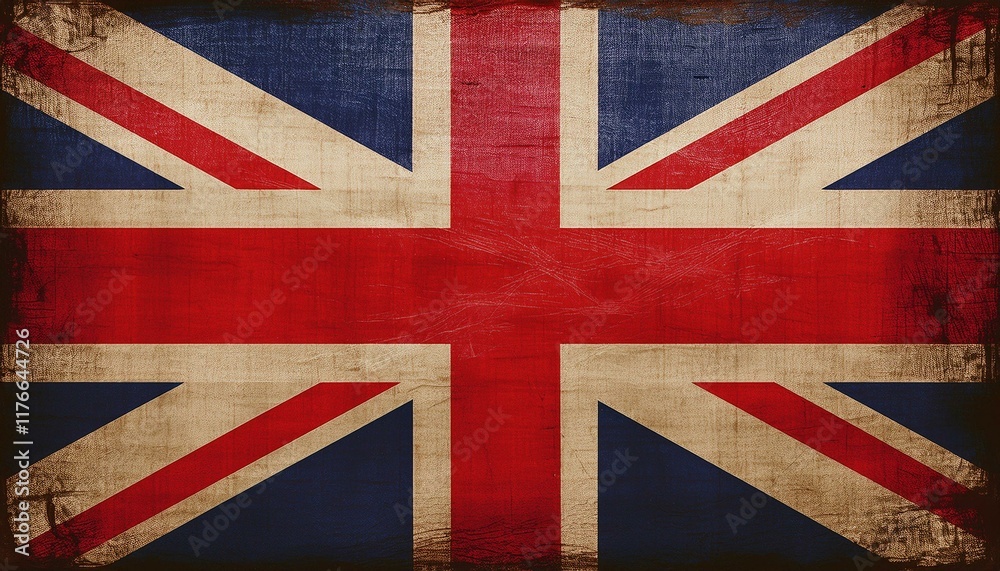Fototapeta premium Old Vintage Britain Flag 