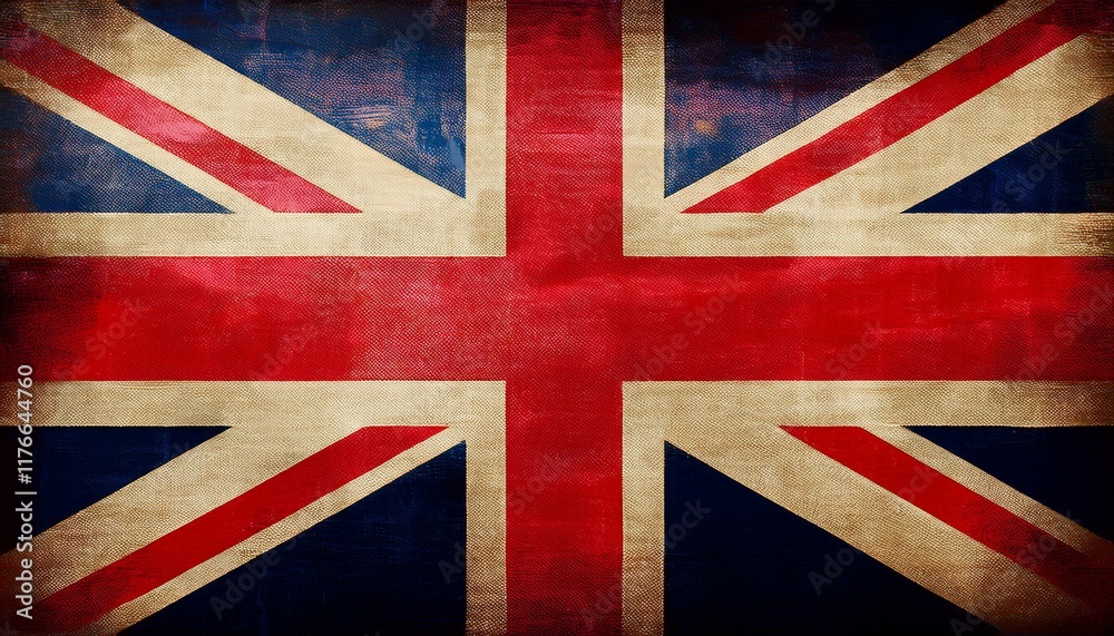 Fototapeta premium Old Vintage Britain Flag 