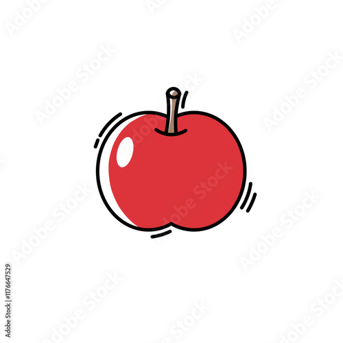 red apple vector illustration
