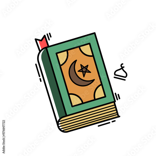 Animated cartoon icon for Eid greetings and the month of fasting
