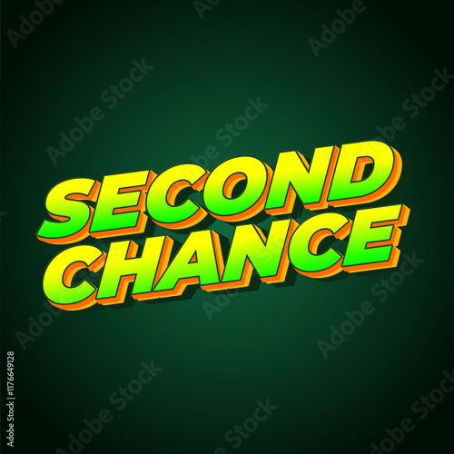 Second chance text effect for social media ads in square size