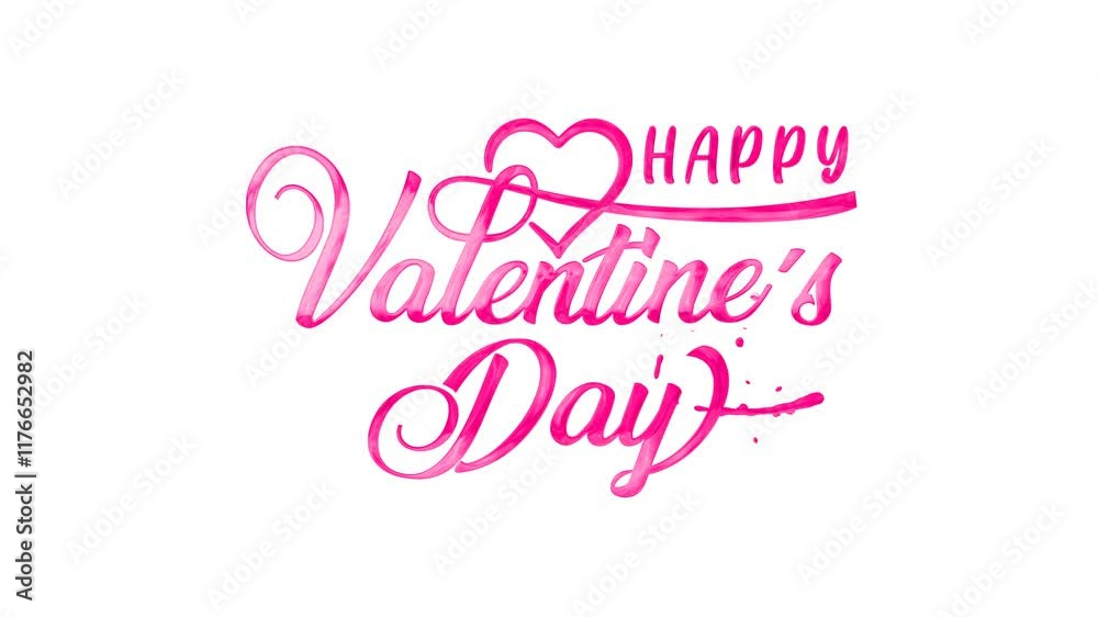 Happy Valentines Day text animation with heart, suitable for love themed designs, cards, social media posts, and print materials. Happy Valentines Day text animation with heart, suitable for love themed designs, cards, social media posts, and print materials.