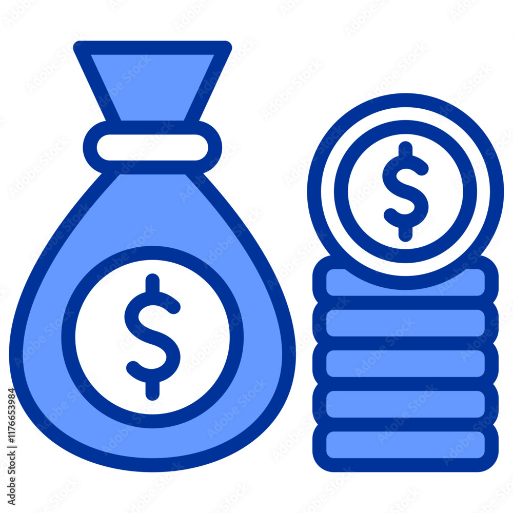 Merger And Acquisition Mixed BLue Icon Merger And Acquisition Mixed BLue Icon