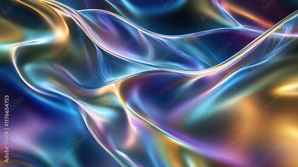 Fototapeta premium Abstract Colorful Swirling Liquid Light Design