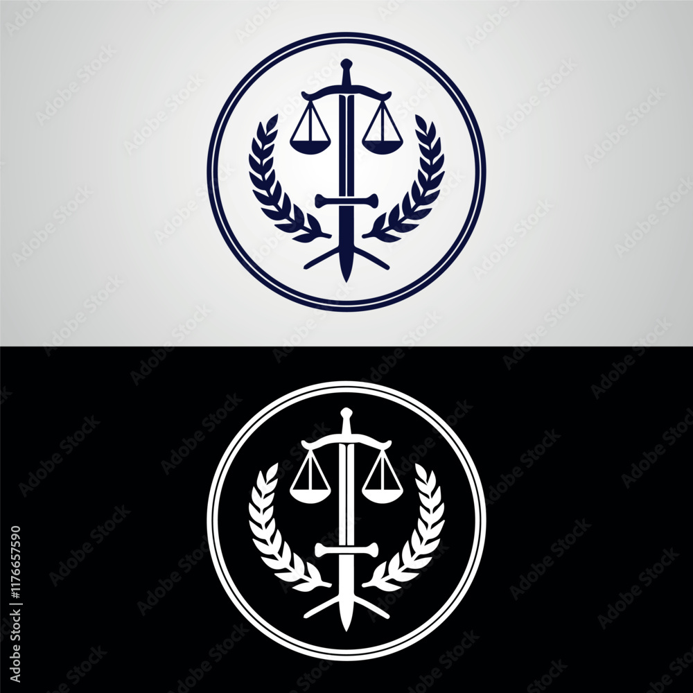 Attorney and law logo Modern design Abstract style Vector illustration Attorney and law logo Modern design Abstract style Vector illustration