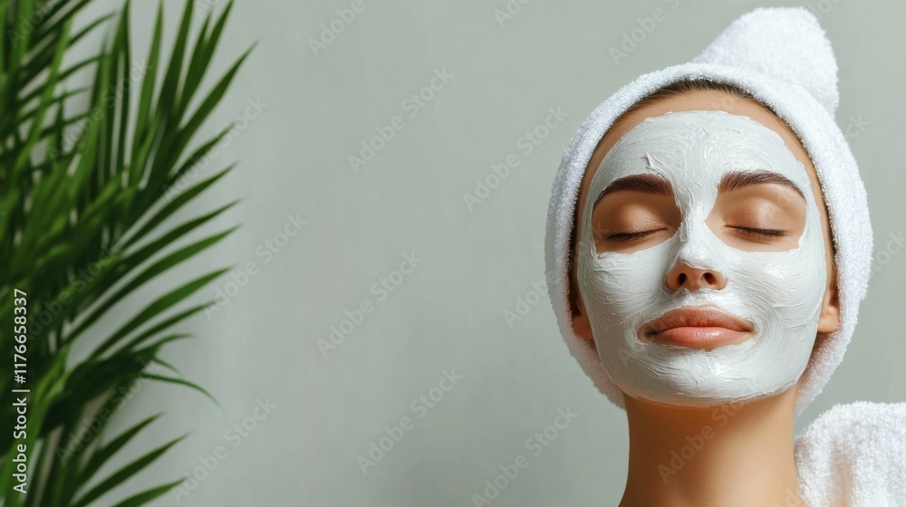 Face mask, spa beauty treatment, skincare Face mask, spa beauty treatment, skincare