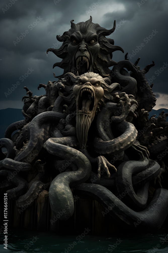 The Lernaean Hydra: Brutal Serpent Beast from Greek Mythology Unleashed