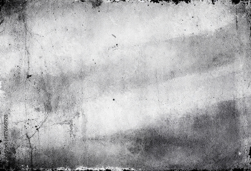 Black and white rough surface, grungy scratched texture, distressed wall background